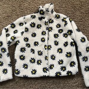 ALTAR'D STATE ~ Fur Crop Jacket ~ Size S Small ~ Floral Daisy